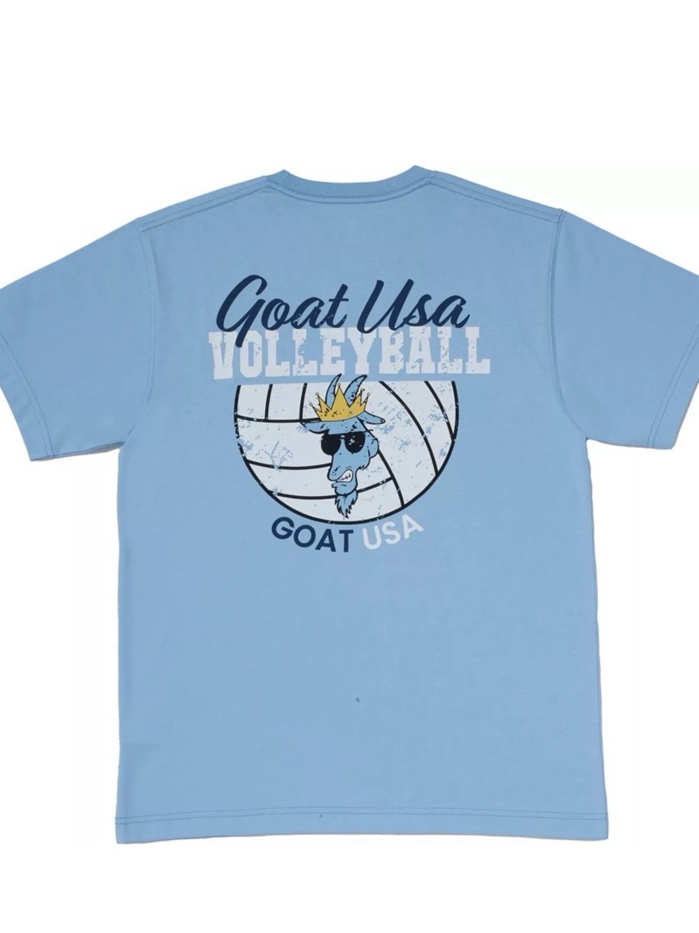 GOAT USA Youth Carolina Blue Volleyball T-Shirt, Large